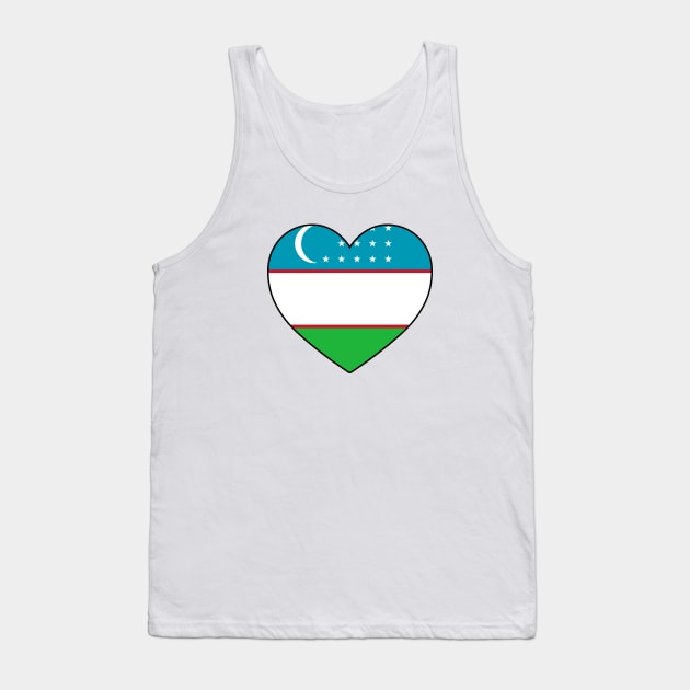 Heart - Uzbekistan Tank Top by Tridaak